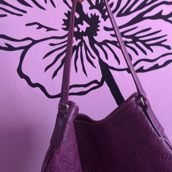Purple leather authentic guccisima gucci bag rare! - Picture 14 of 14